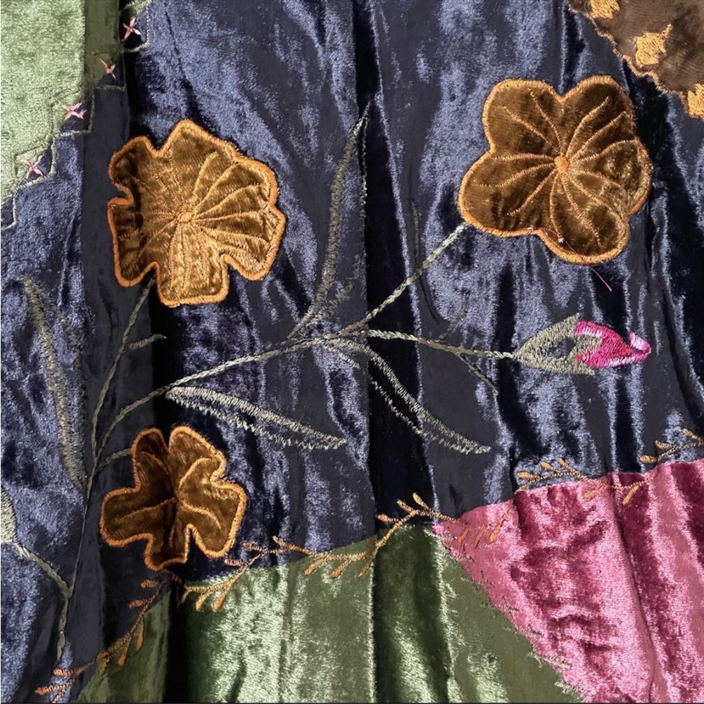 90s Vintage Patchwork Velour Jacket - image 8